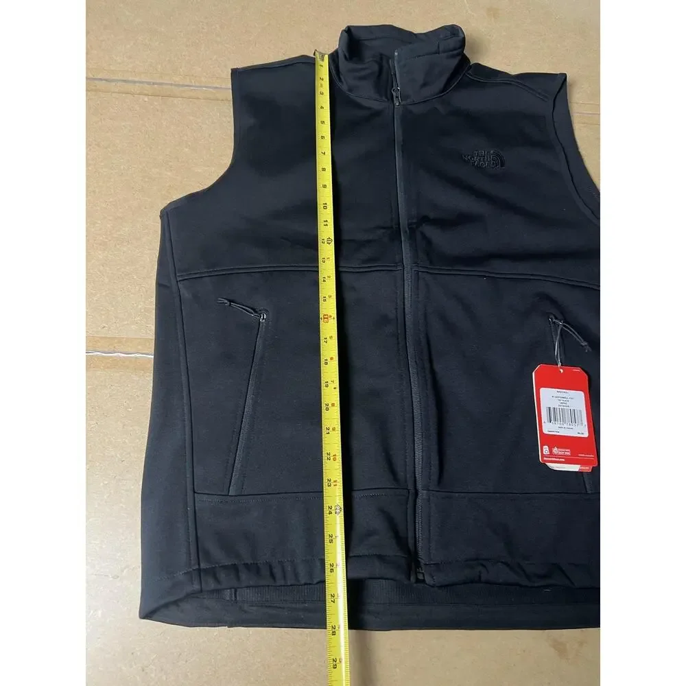 The North Face Vest Mens L Black Canyonwall Windbreaker Full Zip Zipped Pockets